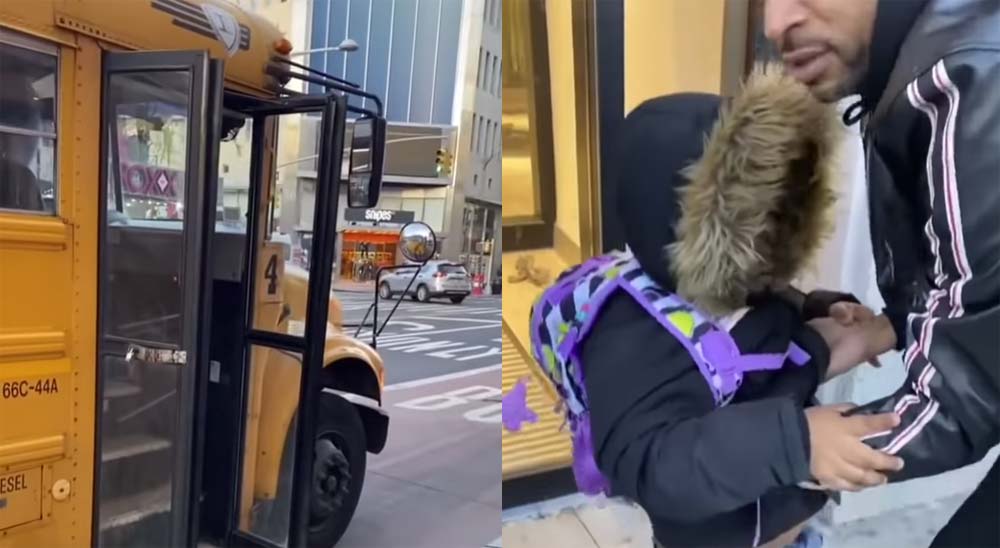 Conductor enfadado echa a un niño del autobús escolar [Vídeo] 11
